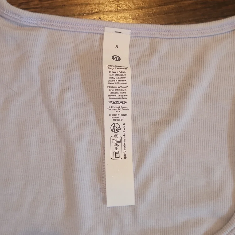 Lululemon Hold Tight Sweetheart Short-Sleeve Shirt Serene Blue NWT - Picture 3 of 6